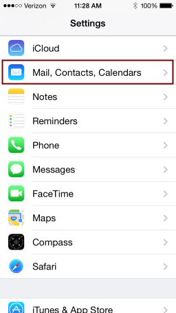 iPhone Email Setup, Step 2