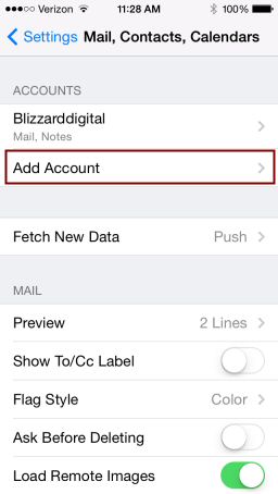 iPhone Email Setup, Step 3