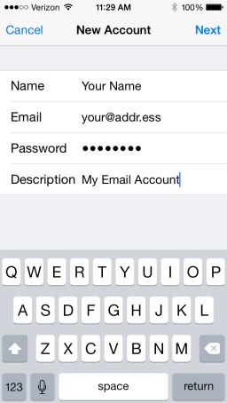 iPhone Email Setup, Step 6