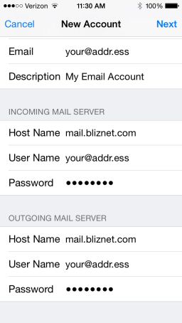 iPhone Email Setup, Step 7