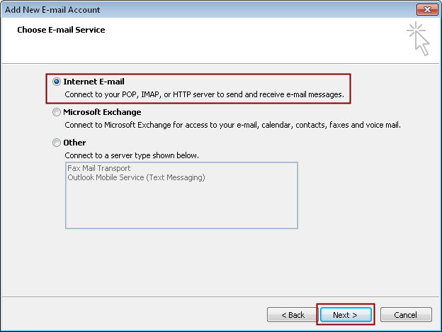 Bliznet Email Setup for Outlook - Step 3